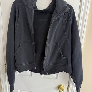 Lululemon Black Crop Zip-Up Hoodie